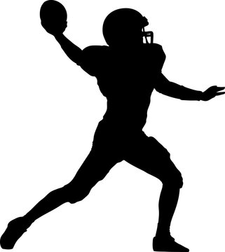 american football player throwing the ball