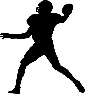 american football player throwing the ball