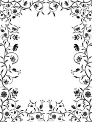 Vector floral frame