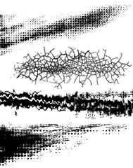Set of editable vector brushes of grunge elements