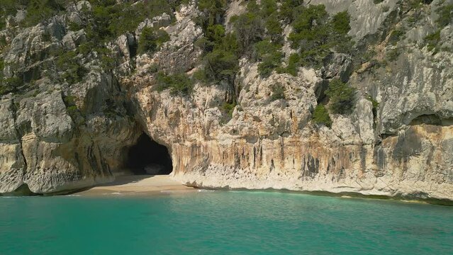Fly along caves of Cala Luna, Sardinia