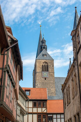 Fototapeta na wymiar St. Benediktii Church (Marktkirche St. Benediktii) Quedlinburg Saxony-Anhalt Germany