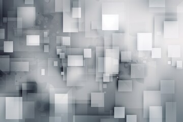 Abstract grey background with square shapes, Generative ai