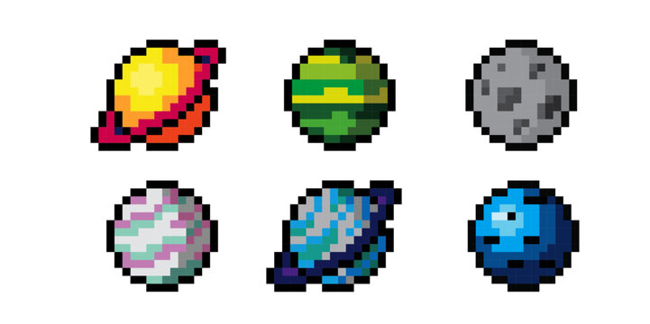 Pixel Planets Set