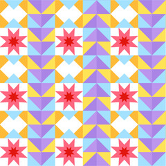 Flat Pastel Geometric Pattern