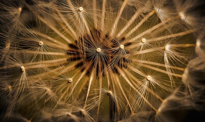  a close up of a dandelion with lots of seeds.  generative ai