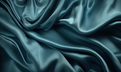 Fototapeta premium a blue silk fabric with a very smooth finish and a very soft feel to it's fabric, as well as a background or background. generative ai