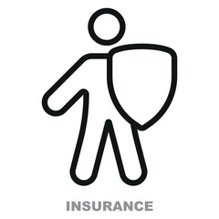 The Insurance vector icon symbolizes security and protection, providing peace of mind against potential risks.