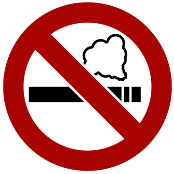 No smoking isolated on a white background.