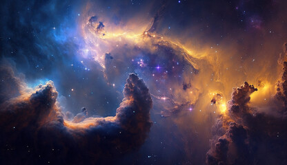 Obraz na płótnie Canvas planet in space celestial abstract background illustration
