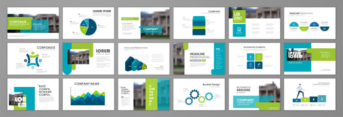 Abstract business brochure set