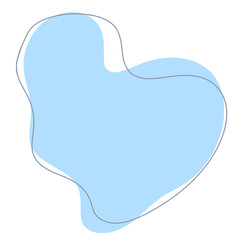 Blue abstract modern shape