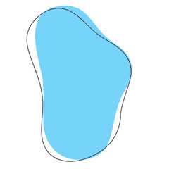 Blue abstract modern shape