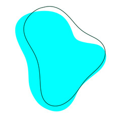 Blue abstract modern shape