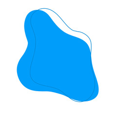 Blue abstract modern shape
