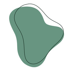 Green abstract modern shape