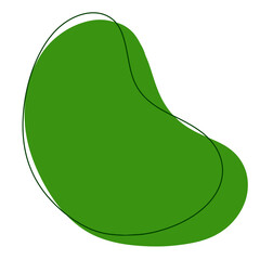 Green abstract modern shape