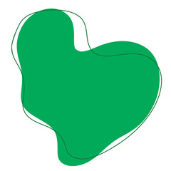 Green abstract modern shape