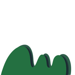 Green abstract modern shape