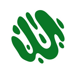 Green abstract modern shape