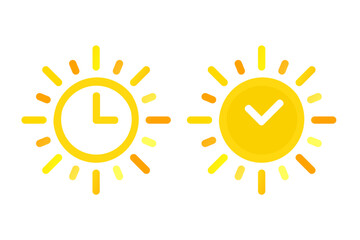Sun time icon. Illustration vector - obrazy, fototapety, plakaty