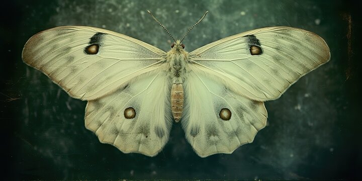 AI Generated. AI Generative. photo realistic illustration of A macro of a rare beautiful lunar moth. Graphic Art