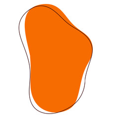 Orange abstract modern shape