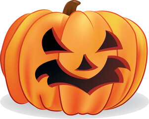 Carved Halloween Jack-O-Lantern