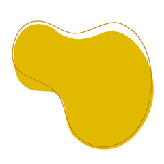 Yellow abstract modern shape