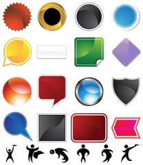 Character variety set isolated on a white background.