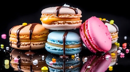 Macarons food photography