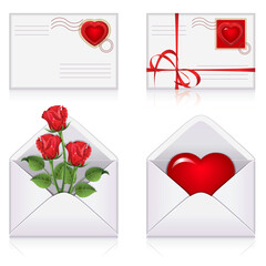 Set from  envelopes to the St.Valentine