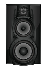 Obraz premium Isolated image of audio speaker. Vector illustration.