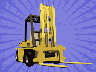 Vector fork truck