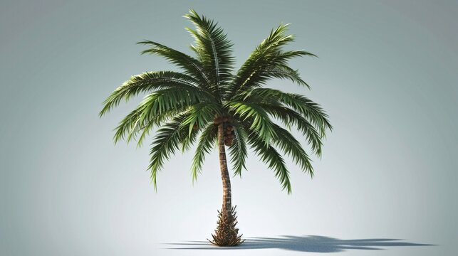palm tree isolated background generative ai