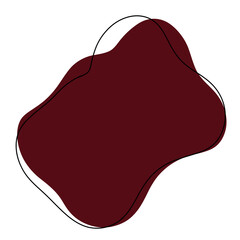 Red abstract modern shape
