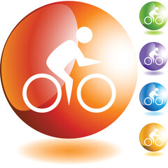 Cycling Swimmer web button isolated on a background