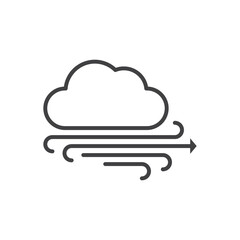 Windy With Cloud Icon - Weather Forecast icon