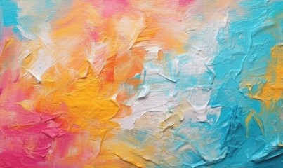 Fototapeta na wymiar Hand drawn painting abstract art panorama background colors texture design illustration, generative AI