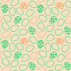 Easter retro eggs seamless spring pattern for kids clothes print and notebooks and wrapping paper and fabrics