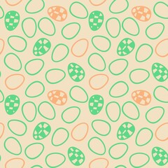 Easter retro eggs seamless spring pattern for kids clothes print and notebooks and wrapping paper and fabrics