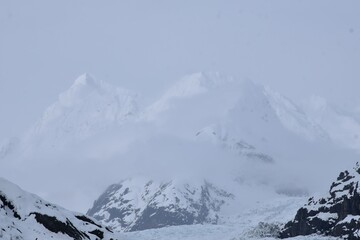 winter mountain landscape in Alaska