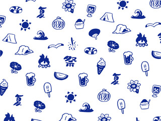 夏の風物詩のシンプルな壁紙・背景(1色)