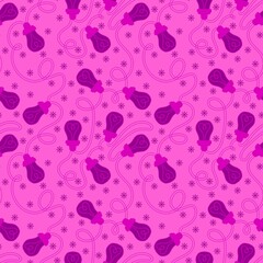 Cartoon illumination seamless light bulbs pattern for wrapping paper and fabrics and linens and festive