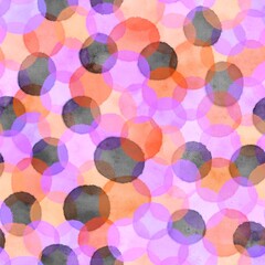 Watercolor seamless polka dots pattern for fabrics and textiles and packaging and kids clothes print and wrapping