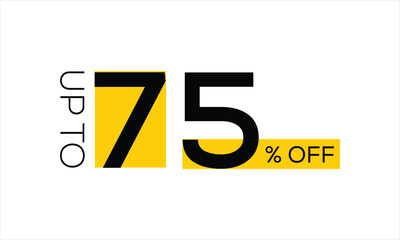 special offer up to 75 percent off, abstract sale offer vector, abstract 75% off template