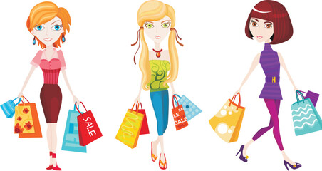 Fototapeta na wymiar vector illustration of a shopping