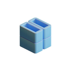 Cube 3D Render Design Element 04