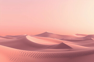 Sand dunes in the desert sunset