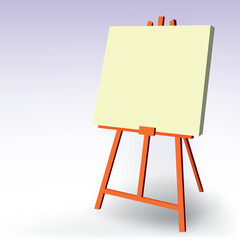 vector illustration of a blank easel